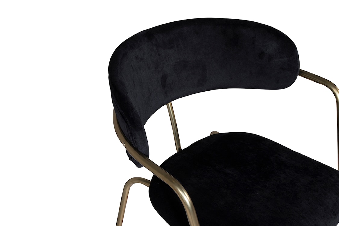 Krzesło nowoczesne Linessitive czarne/złote  - zdjęcie 6