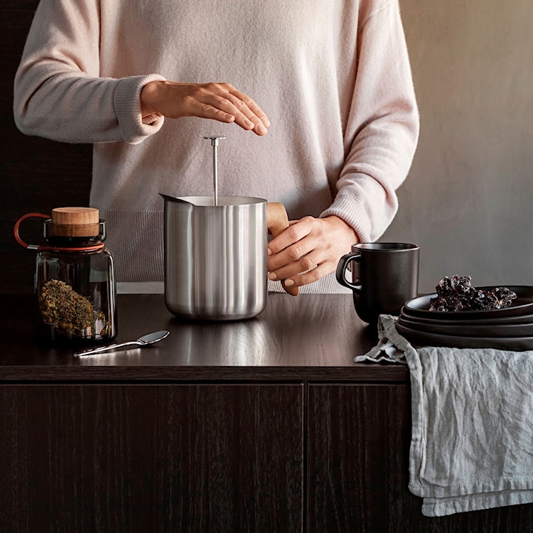 Zaparzacz do herbaty Nordic Kitchen ze stali i dębu  - zdjęcie 2
