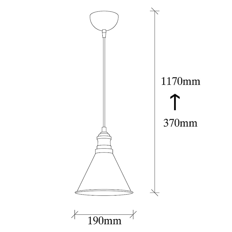 Lampa wisząca Umerta średnica 19 cm czarna  - zdjęcie 19