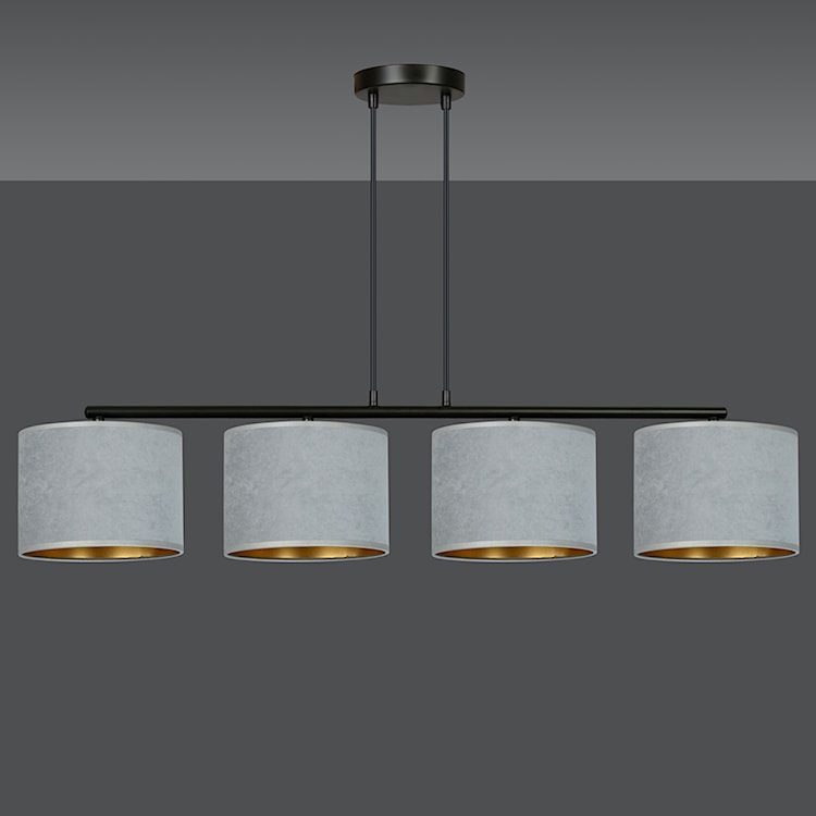 Lampa wisząca Hellid x4 97 cm szara  - zdjęcie 4