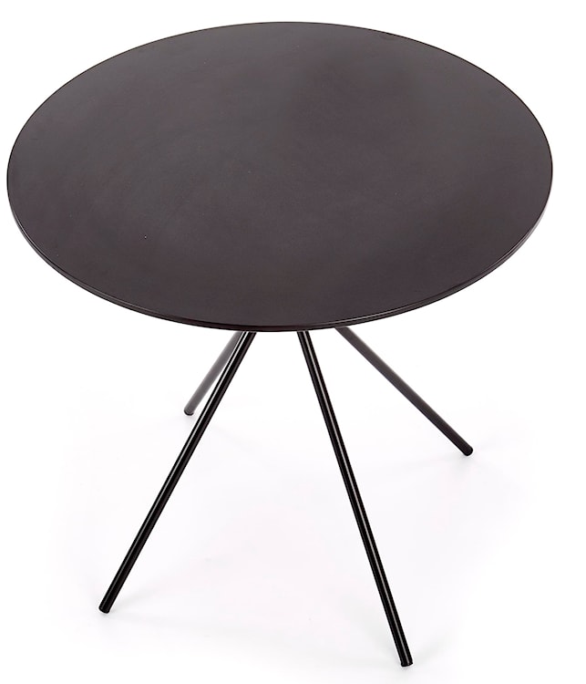 Stół okrągły Graddile średnica 80 cm czarny  - zdjęcie 4