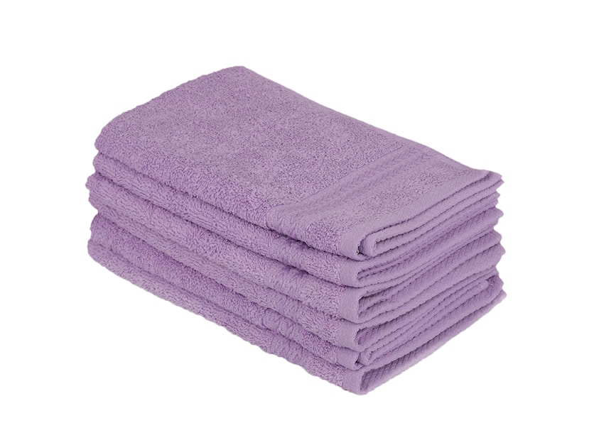 Zestaw sześciu ręczników Bainrow 30/50 cm liliowy 