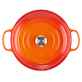Le Creuset - Garnek żeliwny Signature Gourmet 30 cm pomarańczowy  - zdjęcie 3