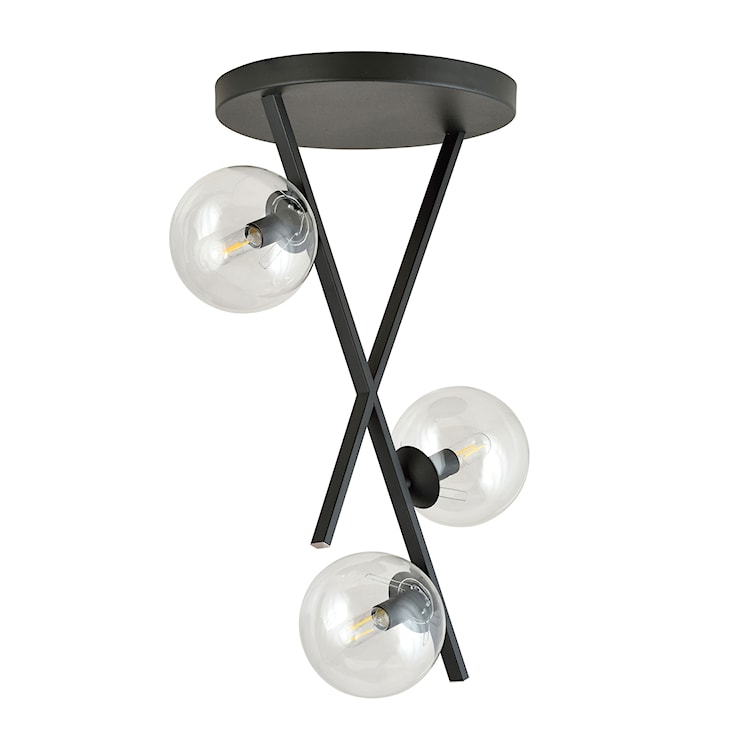 Lampa sufitowa Appire x3 transparentny klosz  - zdjęcie 2