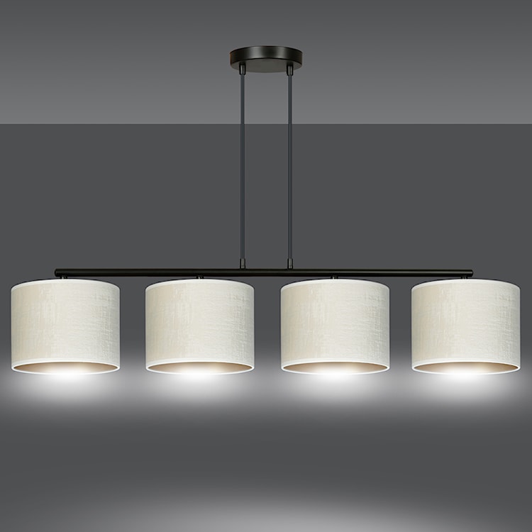 Lampa wisząca Hellid x4 97 cm biała  - zdjęcie 5