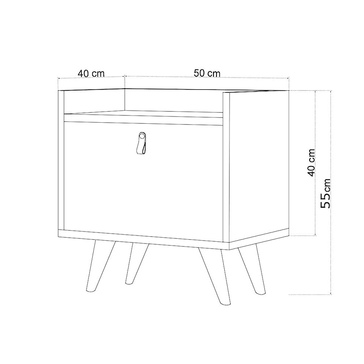 Szafka nocna Pajieto dąb/biały  - zdjęcie 4