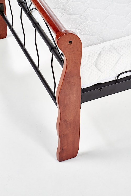 Łóżko metalowe Padma 90x200 cm na drewnianych nogach  - zdjęcie 10
