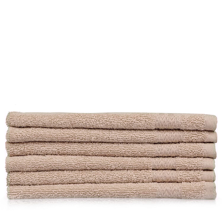 Zestaw sześciu ręczników Bainrow 30/50 cm beżowy  - zdjęcie 6