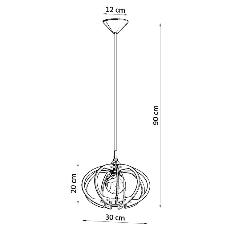 Lampa wisząca Medillo drewniana średnica 30 cm  - zdjęcie 7