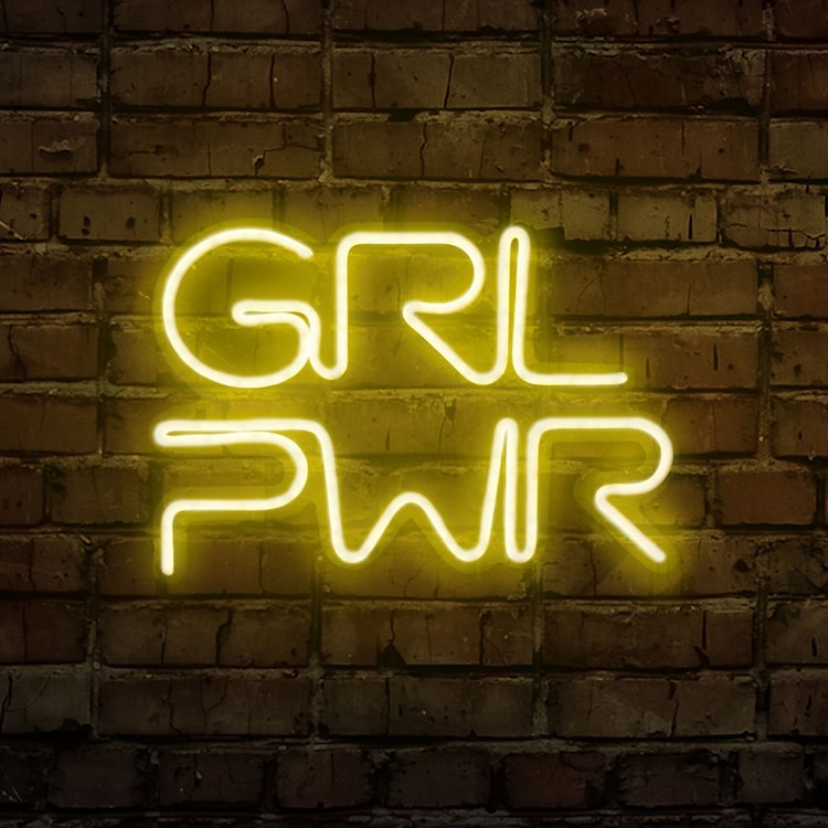 Neon na ścianę Letely z napisem Girl Power żółty  - zdjęcie 2