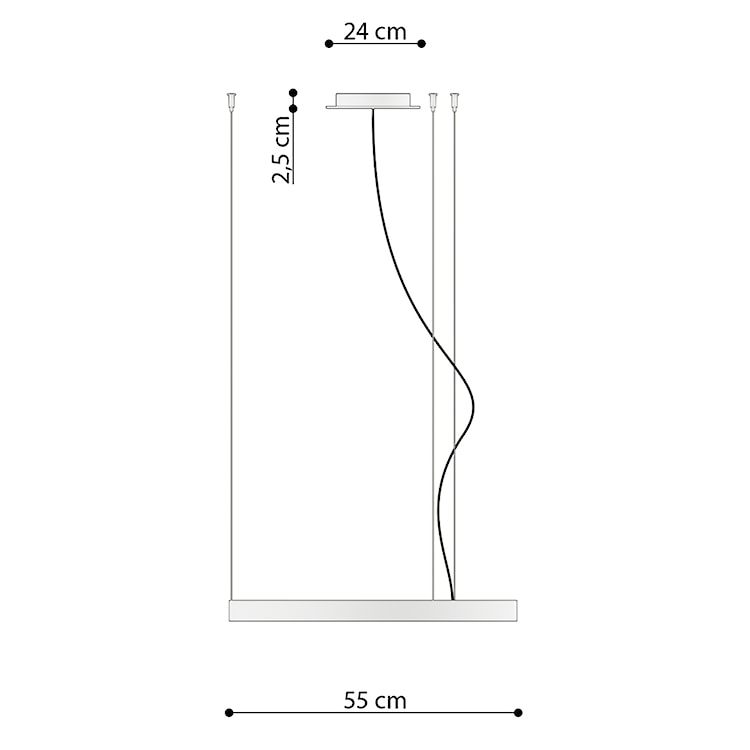 Żyrandol Retore średnica 55 cm 4000K czarny  - zdjęcie 7