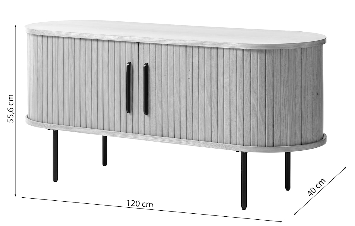 Szafka RTV Gativel 120 cm dąb czarny  - zdjęcie 2