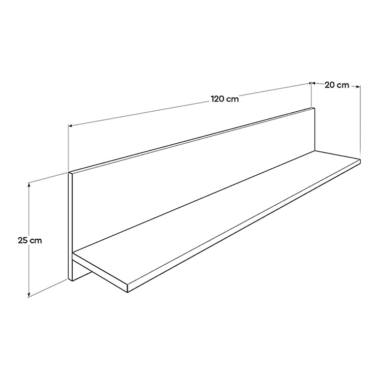 Półka ścienna Raifo 20x120 cm dąb sonoma  - zdjęcie 6