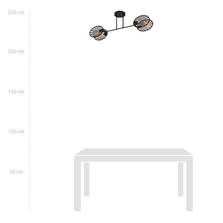 Lampa sufitowa Arcend x2 czarna  - zdjęcie 6