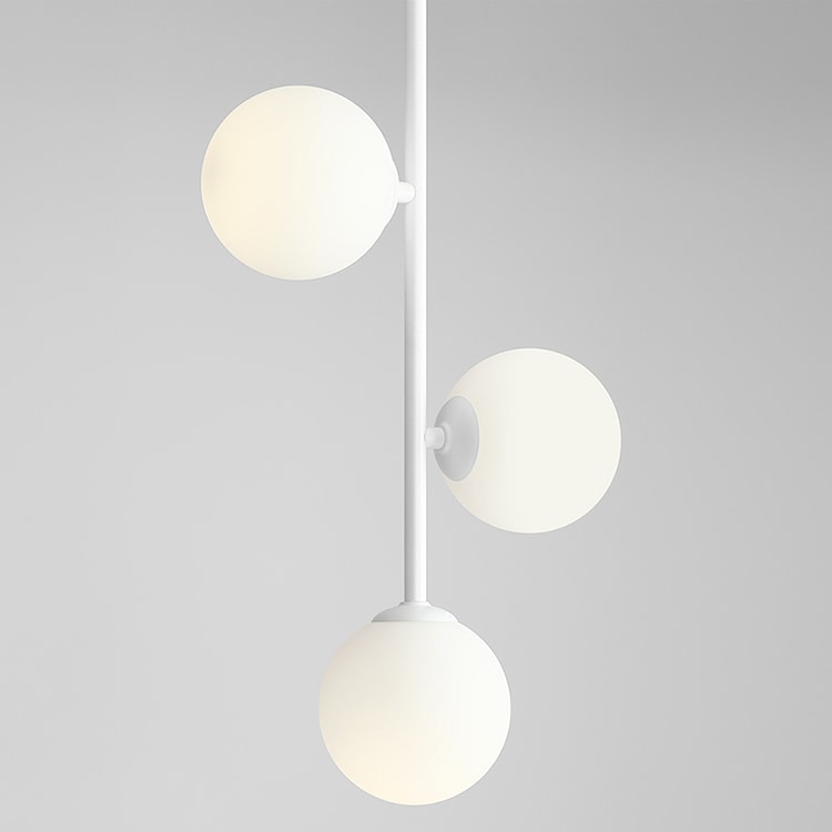 Lampa wisząca Oblishers x3 biała  - zdjęcie 5