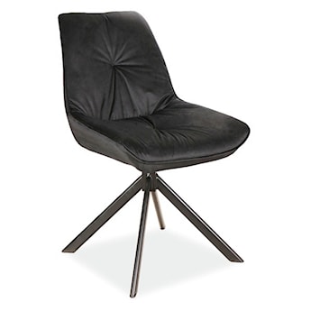 Krzesło tapicerowane Flasson czarny velvet