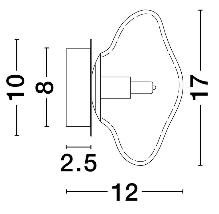 Kinkiet Elanke 17 cm złoty  - zdjęcie 5