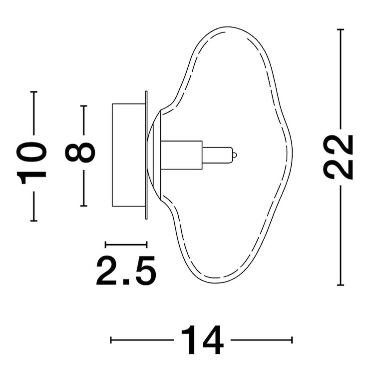 Kinkiet Elanke 22 cm złoty  - zdjęcie 7