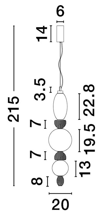 Lampa wisząca Texells LED niebiesko-złota  - zdjęcie 6