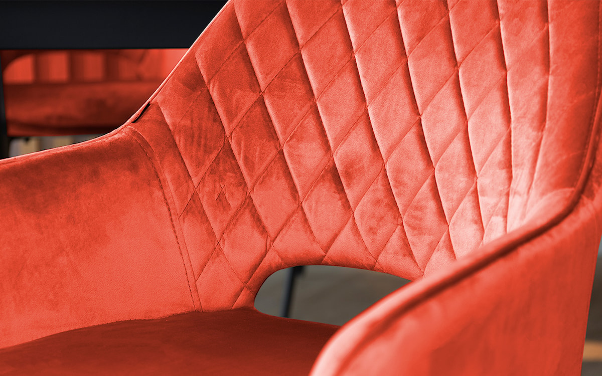 Krzesło tapicerowane z podłokietnikami Meriva pomarańczowe  - zdjęcie 14
