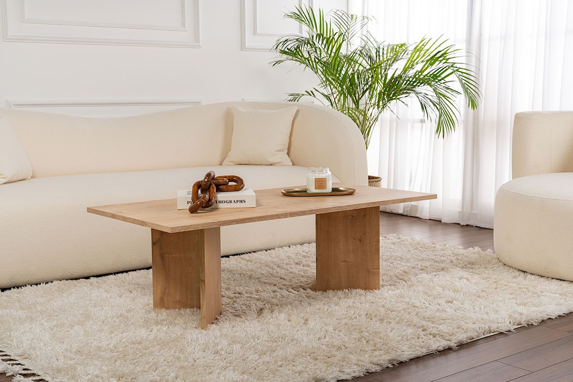 Stolik kawowy Sponsis 119x60 cm dąb  - zdjęcie 6