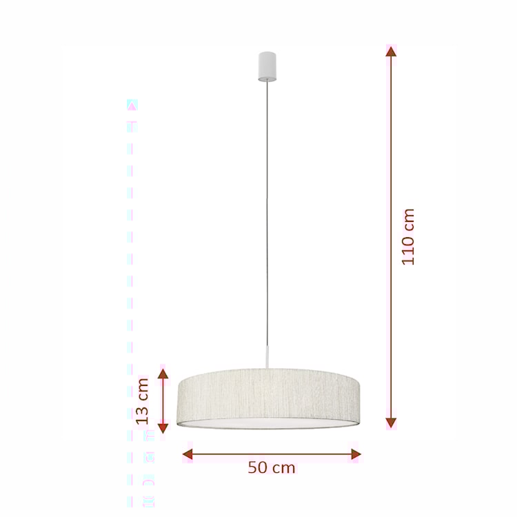 Lampa wisząca Nourie biała średnica 50 cm 8945  - zdjęcie 4