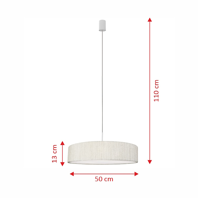 Lampa wisząca Turda biała średnica 50 cm 8945  - zdjęcie 4