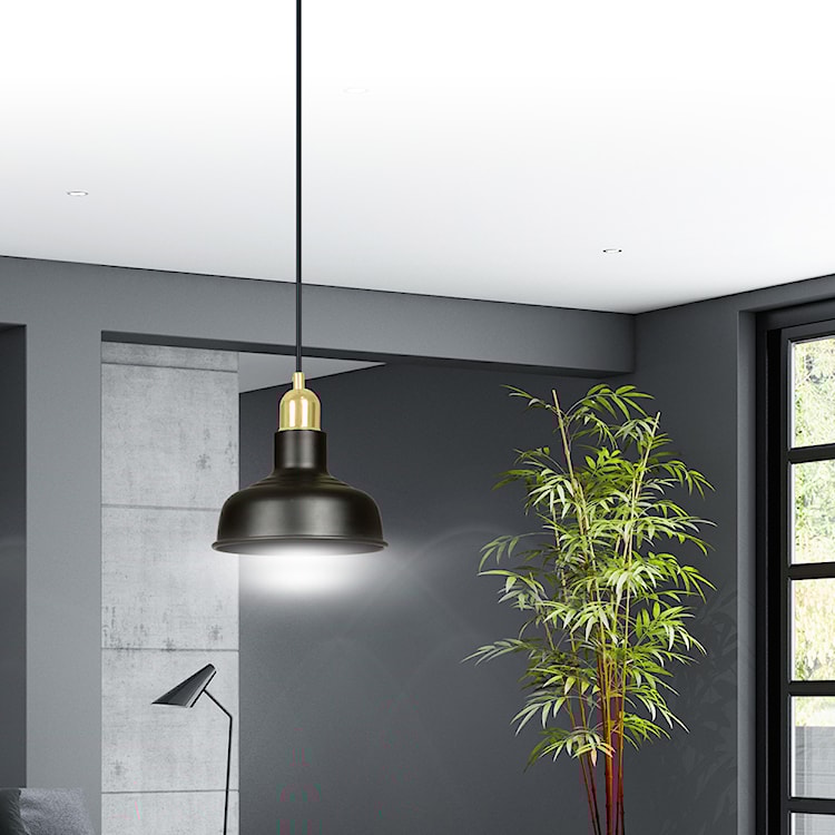 Lampa wisząca Ibere średnica 21 cm czarna  - zdjęcie 2