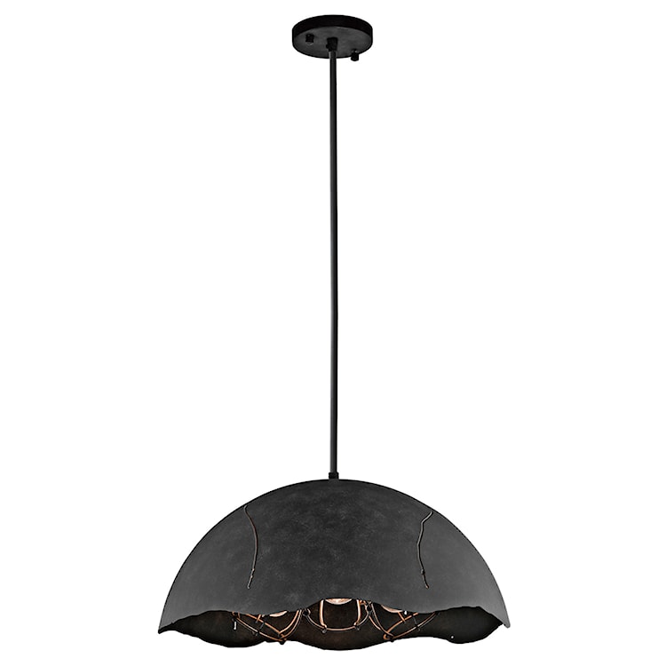 Lampa wisząca Freckie metalowa średnica 49,5 cm czarna  - zdjęcie 2