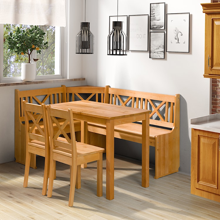 Narożnik kuchenny Belizzi ze stołem i dwoma krzesłami, strona uniwersalna  - zdjęcie 2