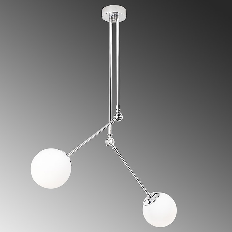 Lampa wisząca Nizatic x2 srebrno-biała  - zdjęcie 4
