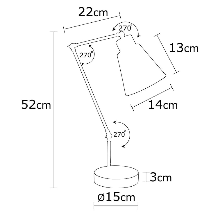 Lampka na biurko Jaspara średnica 14 cm miedziana  - zdjęcie 5