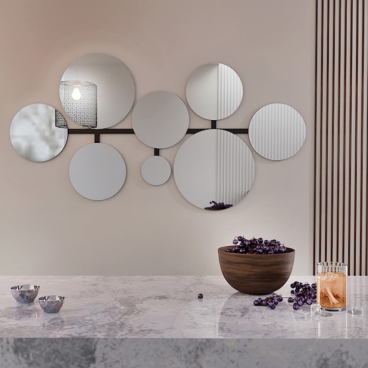 Lustro ścienne Molecua 110x60 cm czarne  - zdjęcie 5
