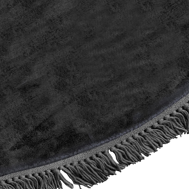 Dywan nowoczesny Rorippa ciemnoszary z frędzlami Okrągły/średnica 200  - zdjęcie 9