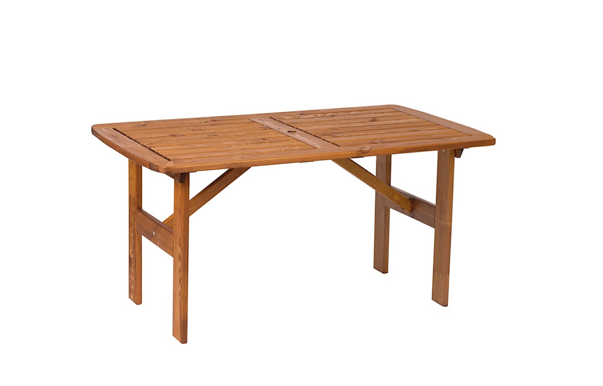 Zestaw mebli ogrodowych Wrotilm drewno sosnowe stół z 4 krzesłami miodowy  - zdjęcie 8