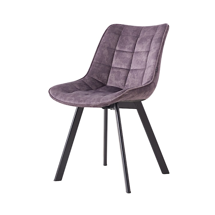 Krzesło tapicerowane pikowane Castineta w tkaninie hydrofobowej ciemnoszare 
