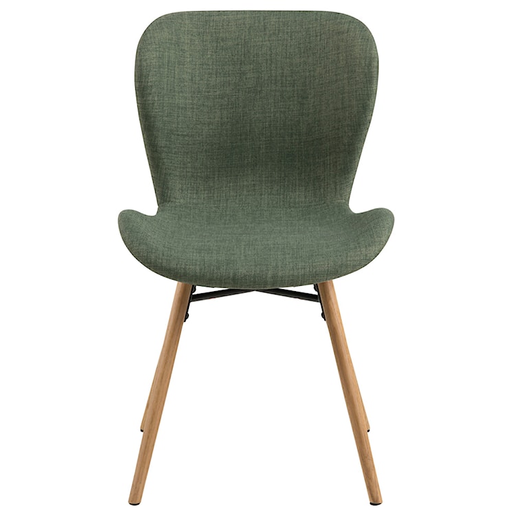 Krzesło tapicerowane Glena zielona tkanina na dębowych nóżkach  - zdjęcie 4