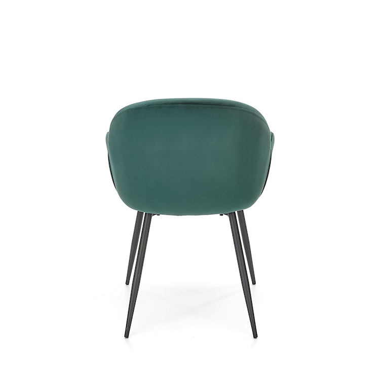 Krzesło tapicerowane Nagarkoil z podłokietnikami zielone  - zdjęcie 7