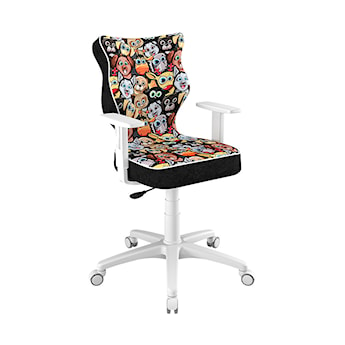 Krzesło biurowe młodzieżowe Duo z motywem zwierząt na białej podstawie rozmiar 5