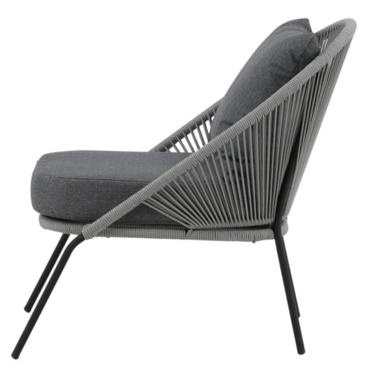 Krzesło ogrodowe Subtley stalowa rama szare  - zdjęcie 6