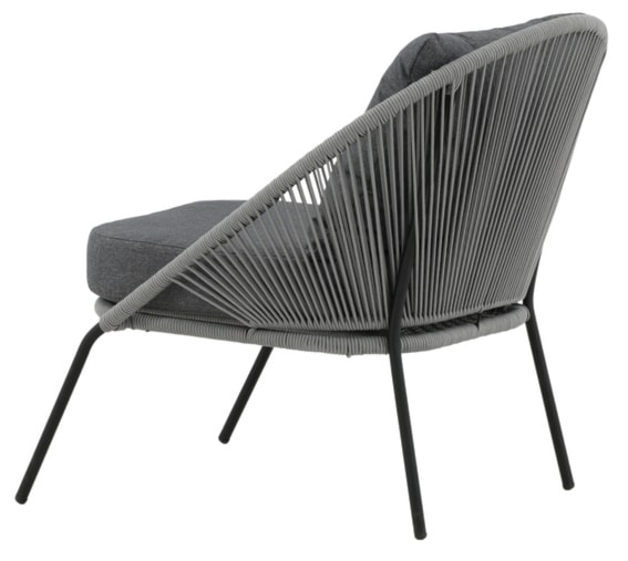 Krzesło ogrodowe Subtley stalowa rama szare  - zdjęcie 7
