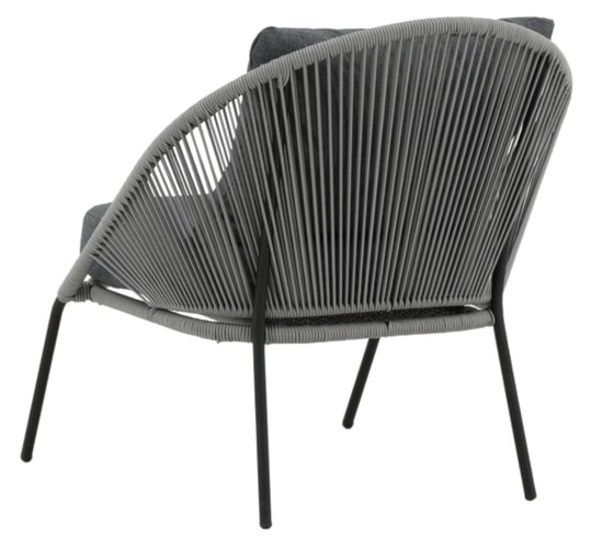 Krzesło ogrodowe Subtley stalowa rama szare  - zdjęcie 8