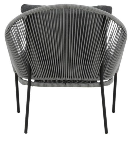 Krzesło ogrodowe Subtley stalowa rama szare  - zdjęcie 9