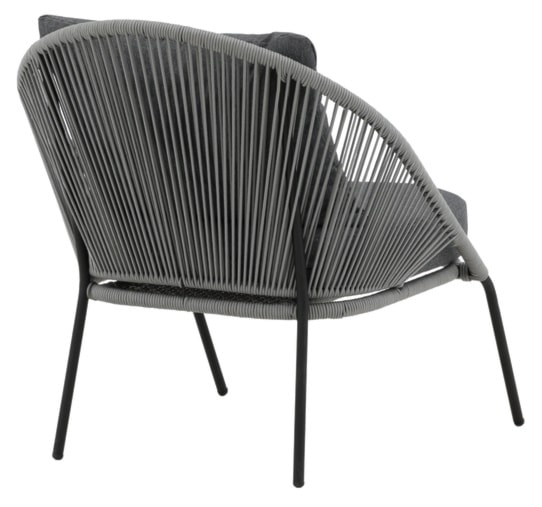 Krzesło ogrodowe Subtley stalowa rama szare  - zdjęcie 10