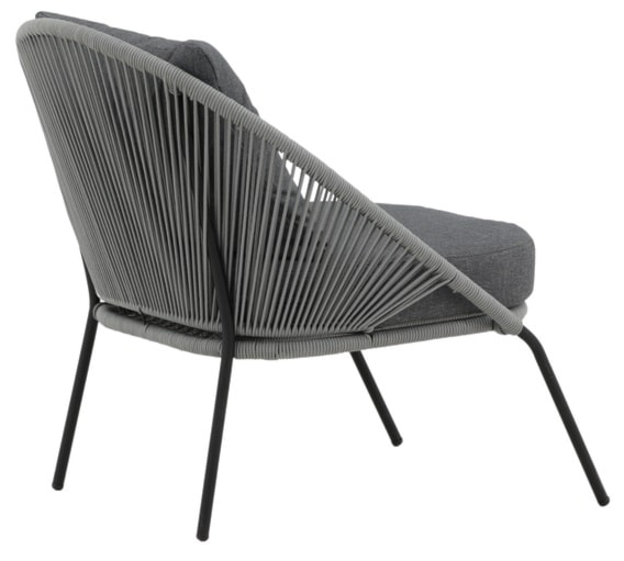 Krzesło ogrodowe Subtley stalowa rama szare  - zdjęcie 11