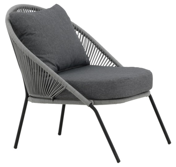 Krzesło ogrodowe Subtley stalowa rama szare  - zdjęcie 13