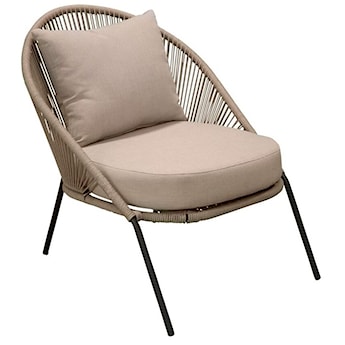 Krzesło ogrodowe Subtley stalowa rama beżowe