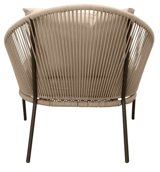 Krzesło ogrodowe Subtley stalowa rama beżowe  - zdjęcie 4