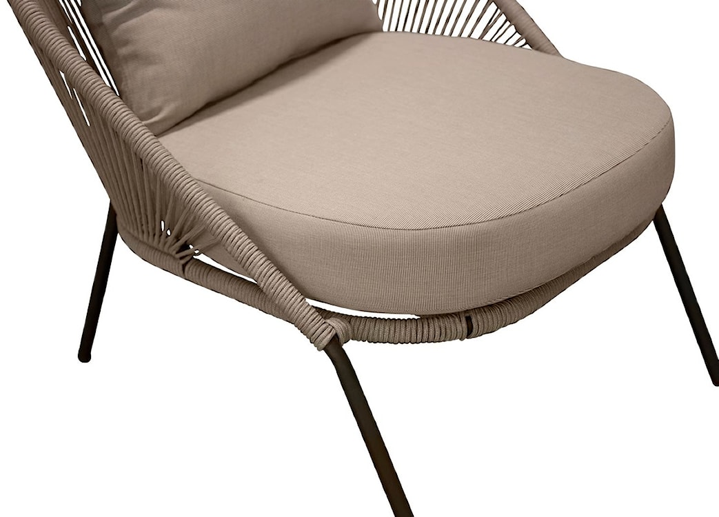 Krzesło ogrodowe Subtley stalowa rama beżowe  - zdjęcie 6