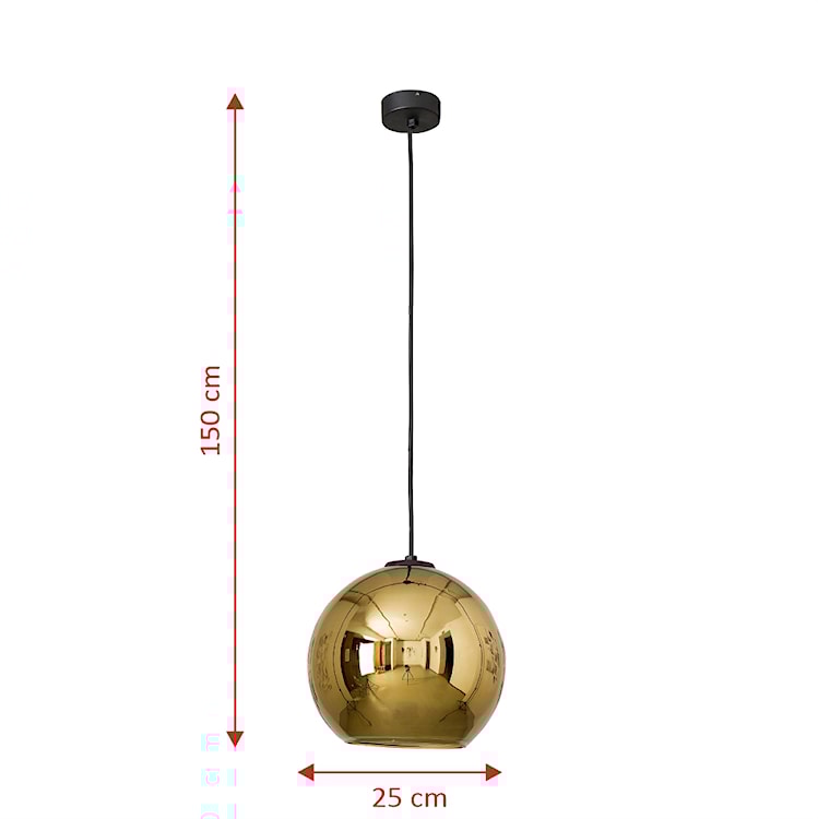 Lampa wisząca Polaris złota średnica 25 cm 9057  - zdjęcie 3